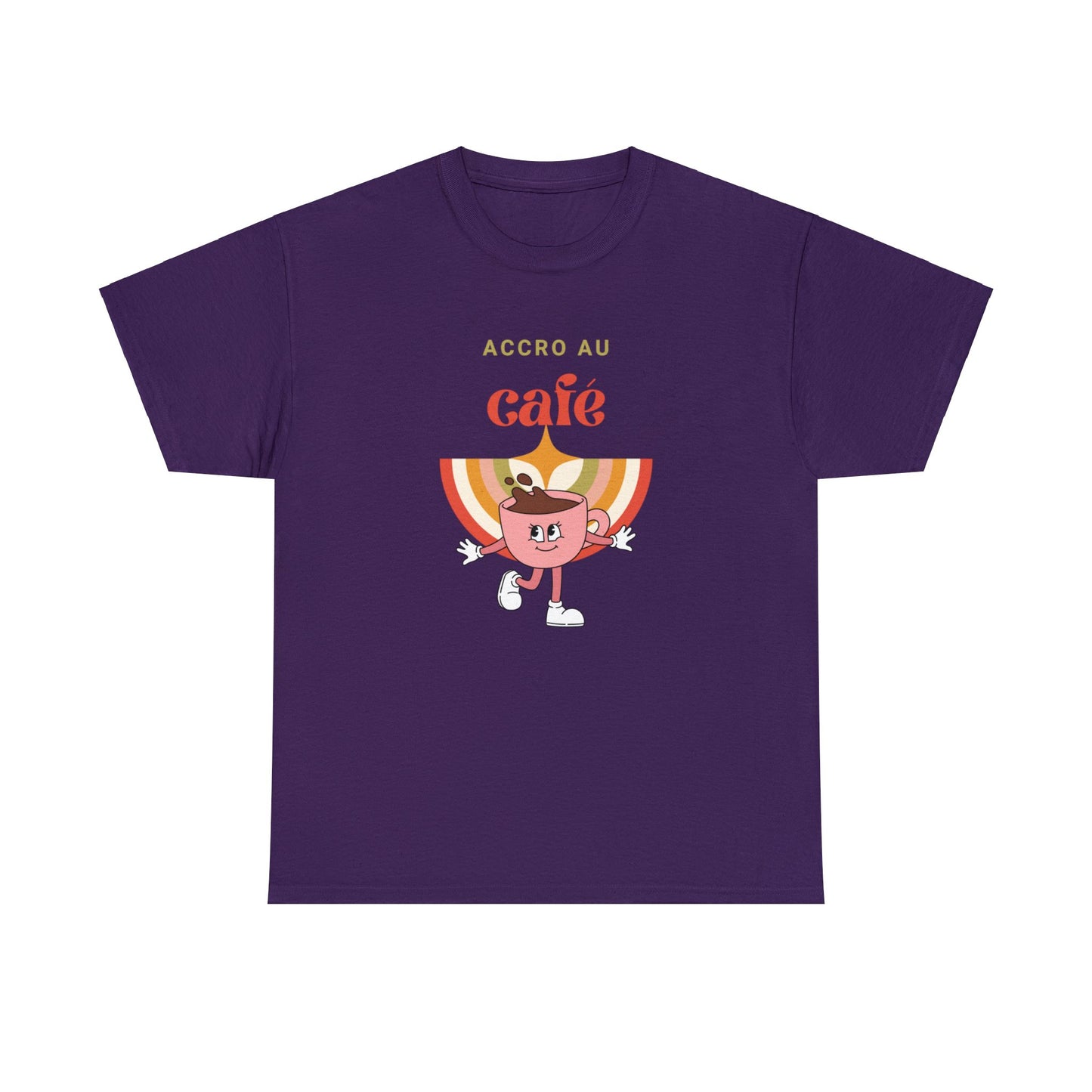 French retro COFFEE ADDICTED t-shirt - adult