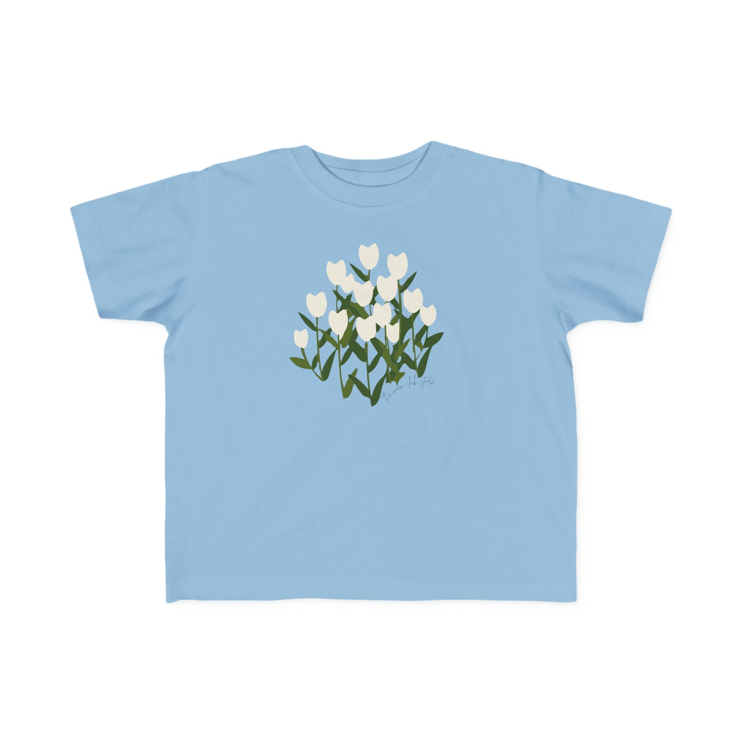 Short-sleeved T-shirt with unisex TULIP print for toddlers