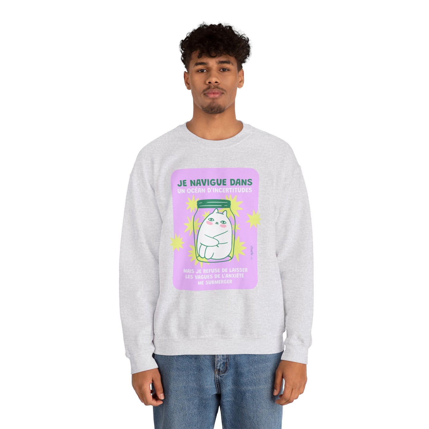 Crewneck sweatshirt -ANXIETY- for adults