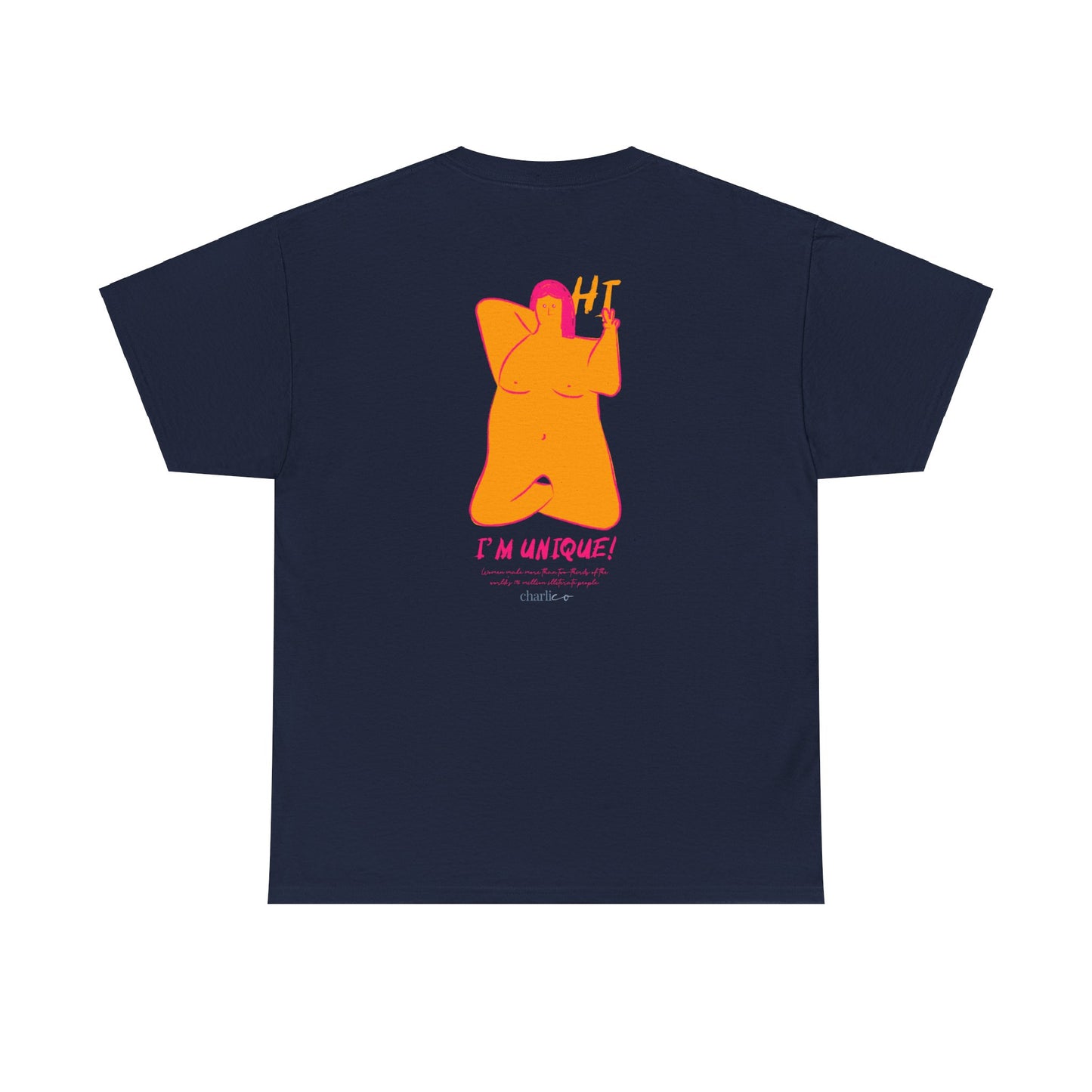 HI I'M UNIQUE Unisex Short-Sleeve Graphic T-Shirt for Adults