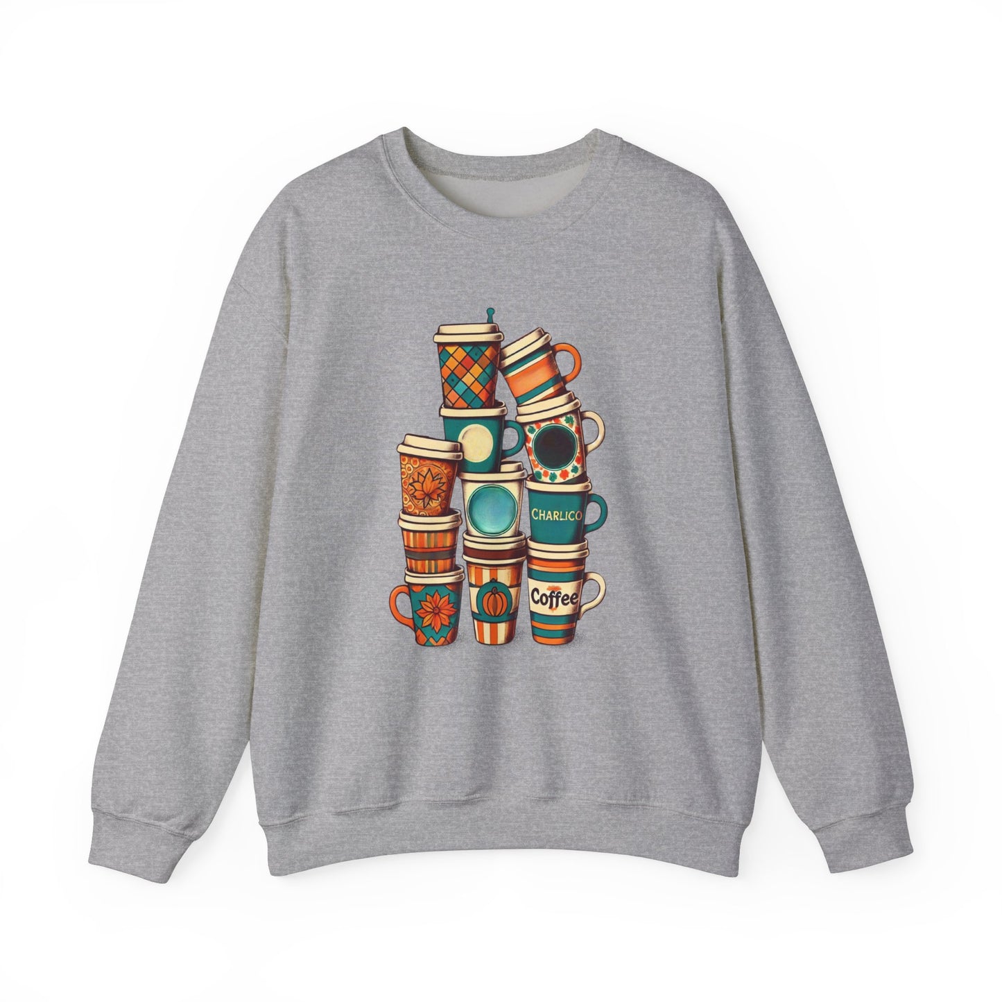 Unisex Adult Printed Crewneck Sweatshirt -CAFÉS-