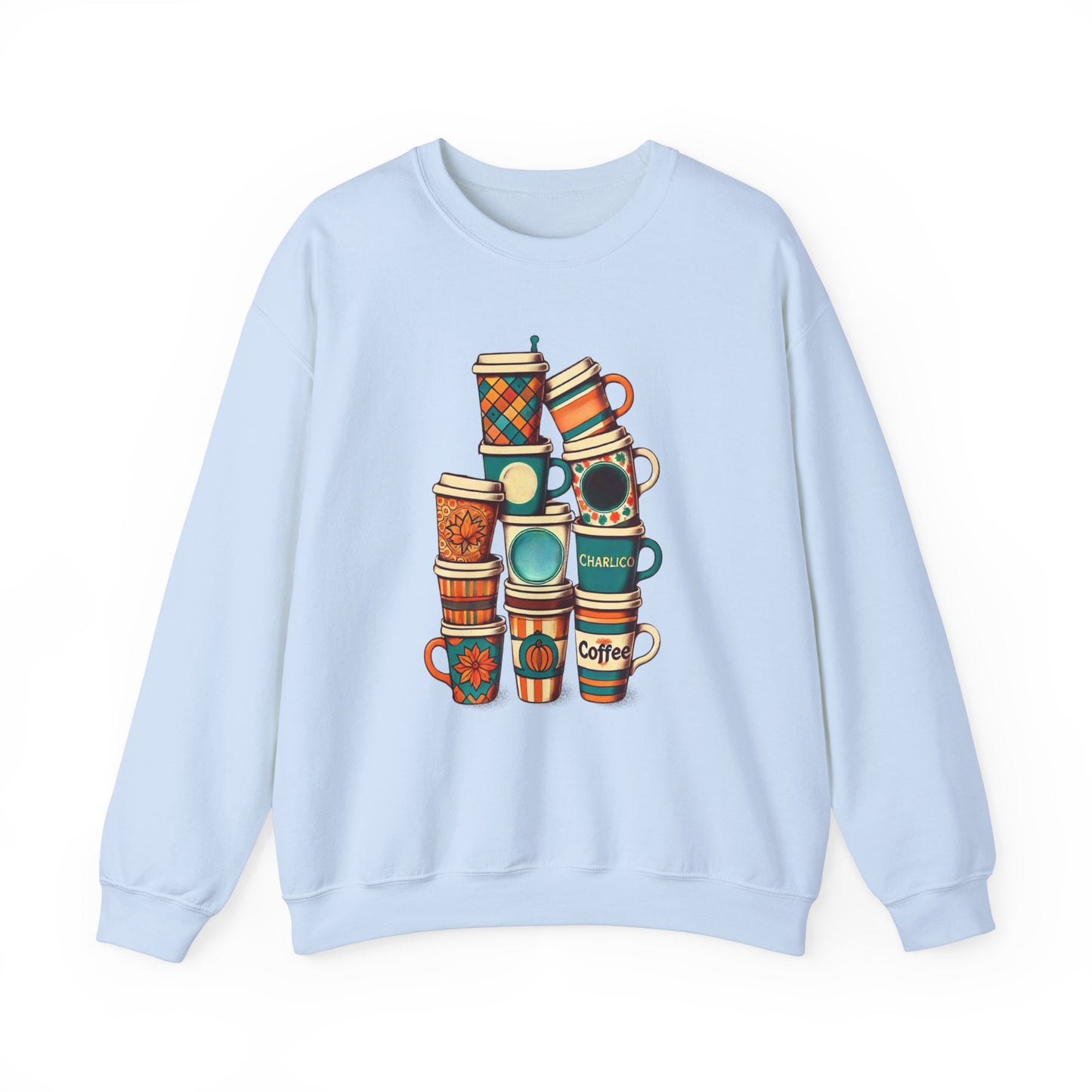 Unisex Adult Printed Crewneck Sweatshirt -CAFÉS-