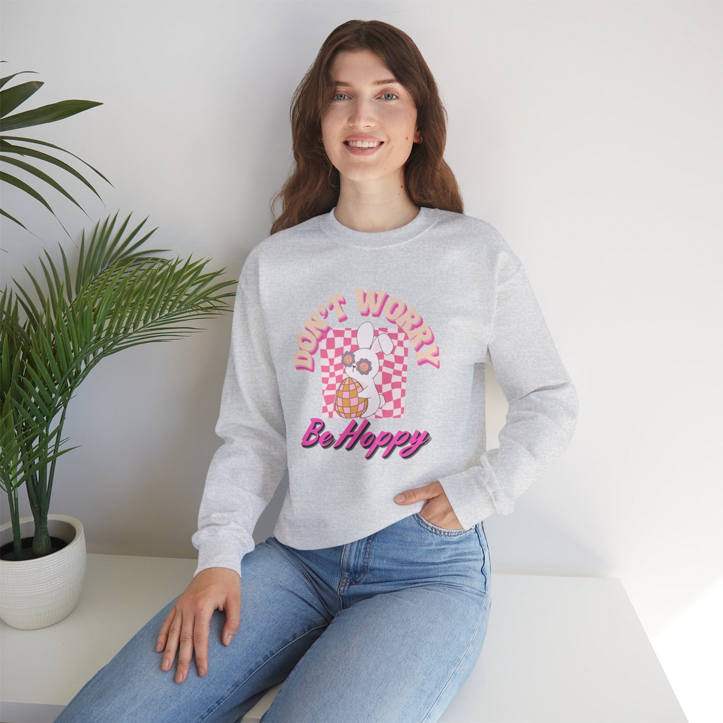 BE HOPPY round-neck sweatshirt for Easter - adult