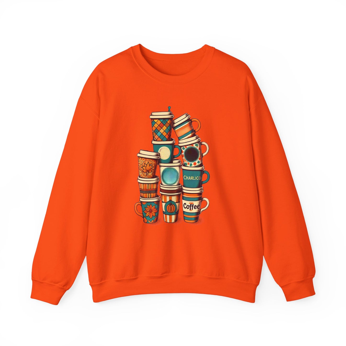 Unisex Adult Printed Crewneck Sweatshirt -CAFÉS-