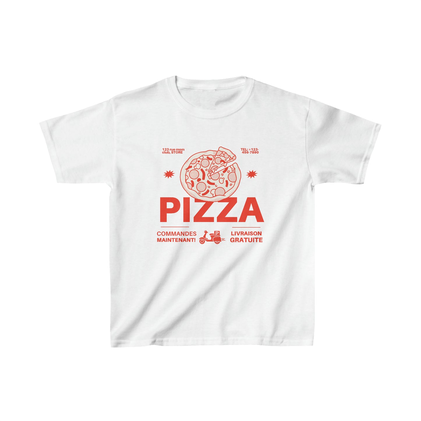 T-shirt LIVRAISON  DE PIZZA français - enfant