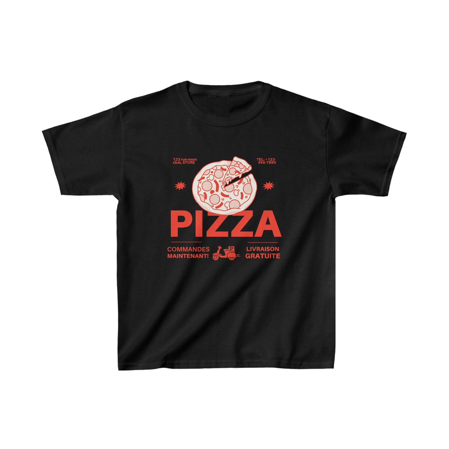 T-shirt LIVRAISON  DE PIZZA français - enfant