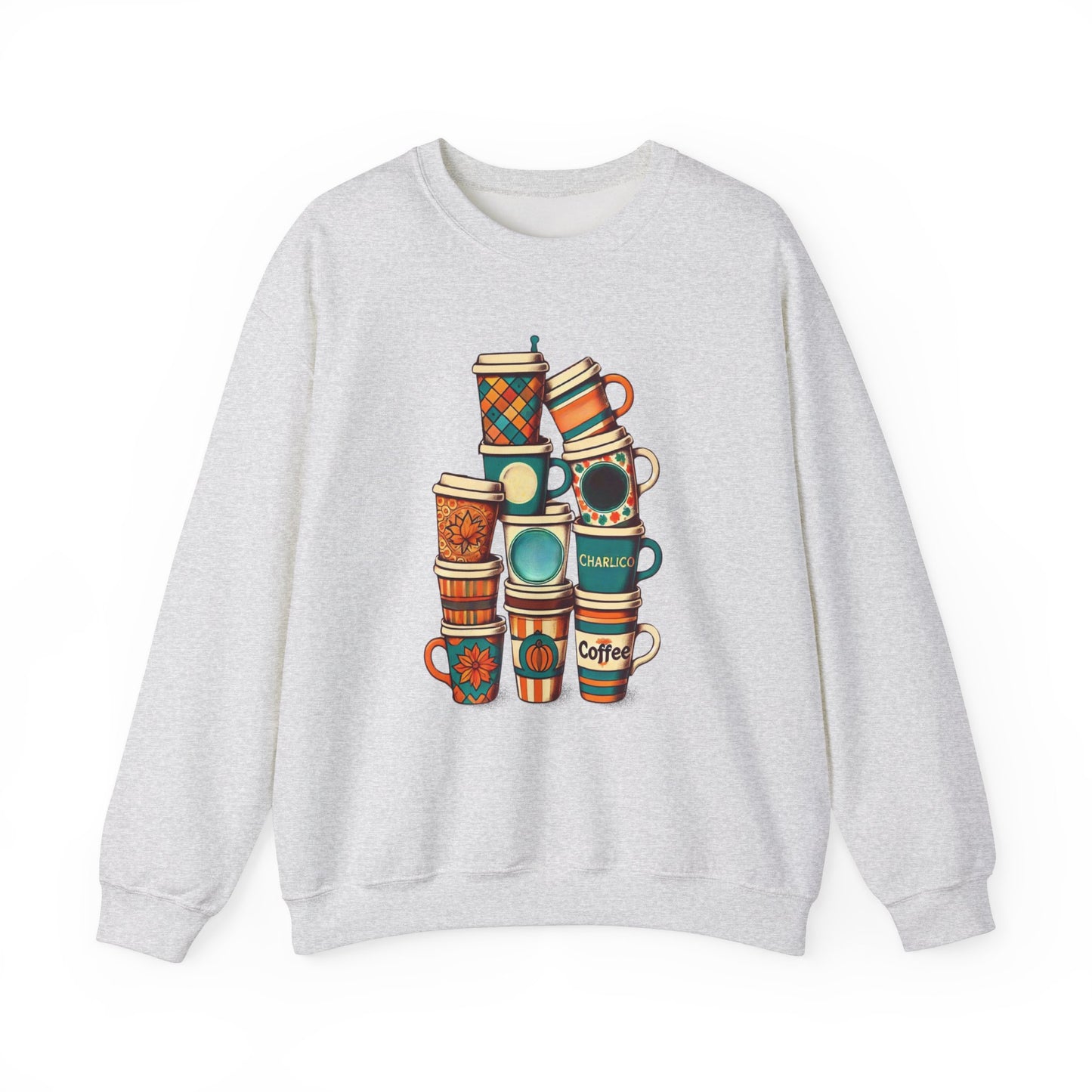 Unisex Adult Printed Crewneck Sweatshirt -CAFÉS-