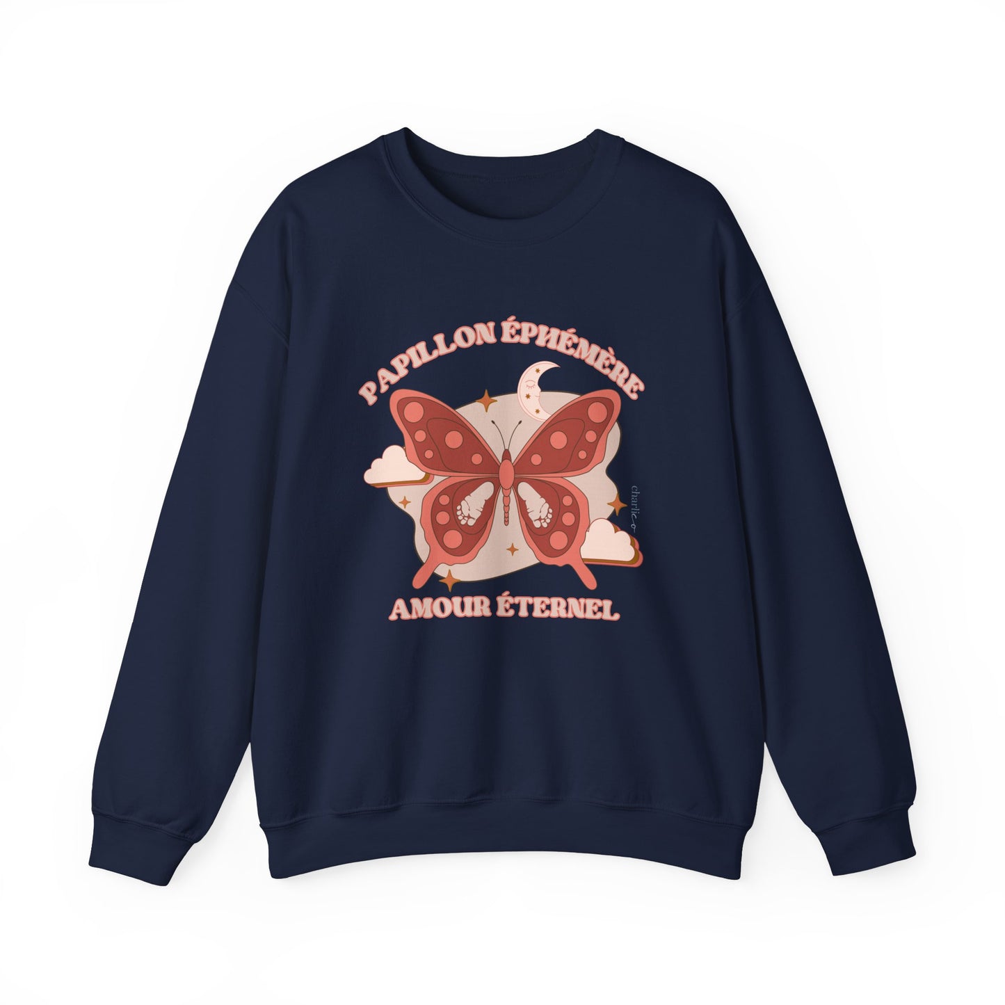 Crewneck sweatshirt -EPHEMERAL BUTTERFLY ETERNAL LOVE- for adults