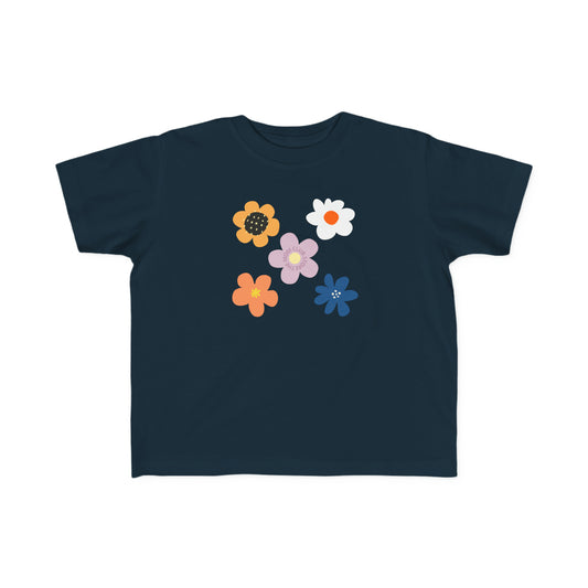 T-shirt à manches courtes à imprimé unisexe FLOWERS pour toddler