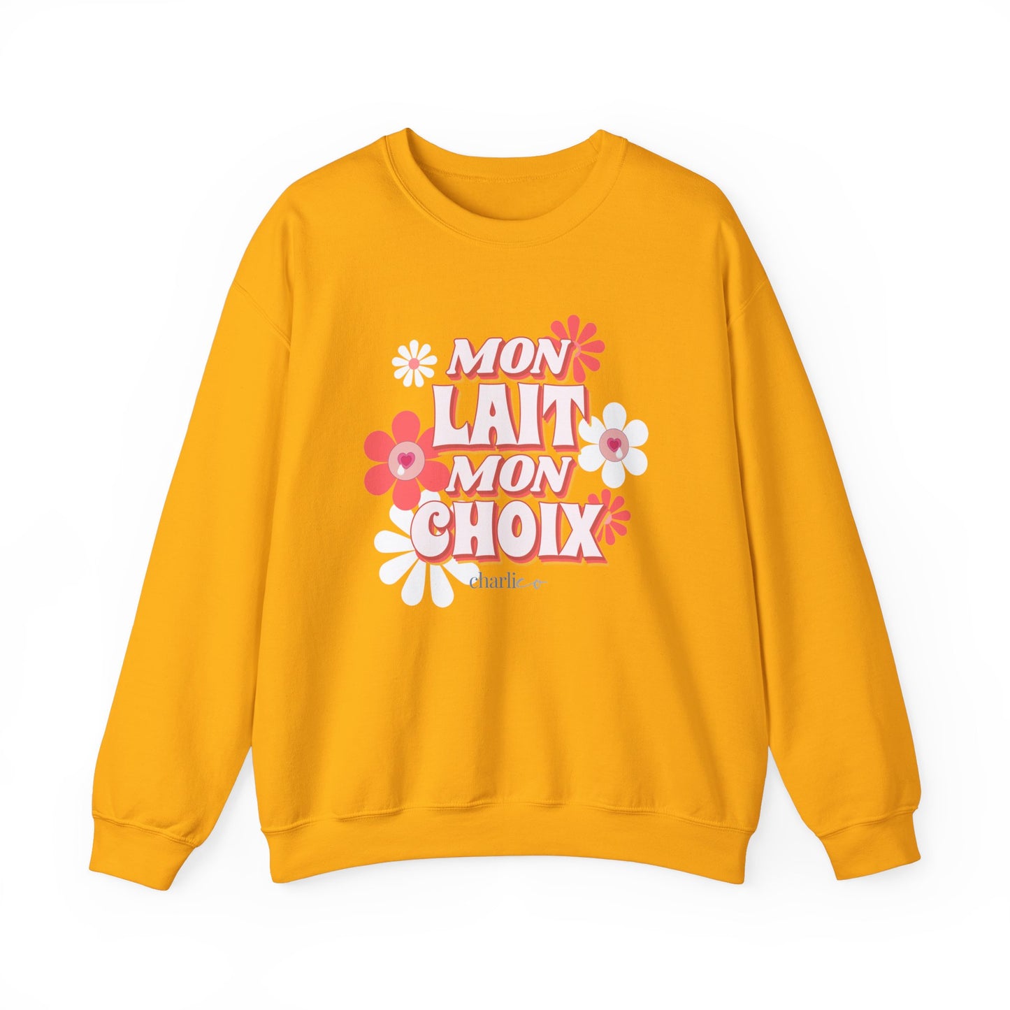 Sweatshirt crewneck unisexe -MON LAIT MON CHOIX- pour adulte