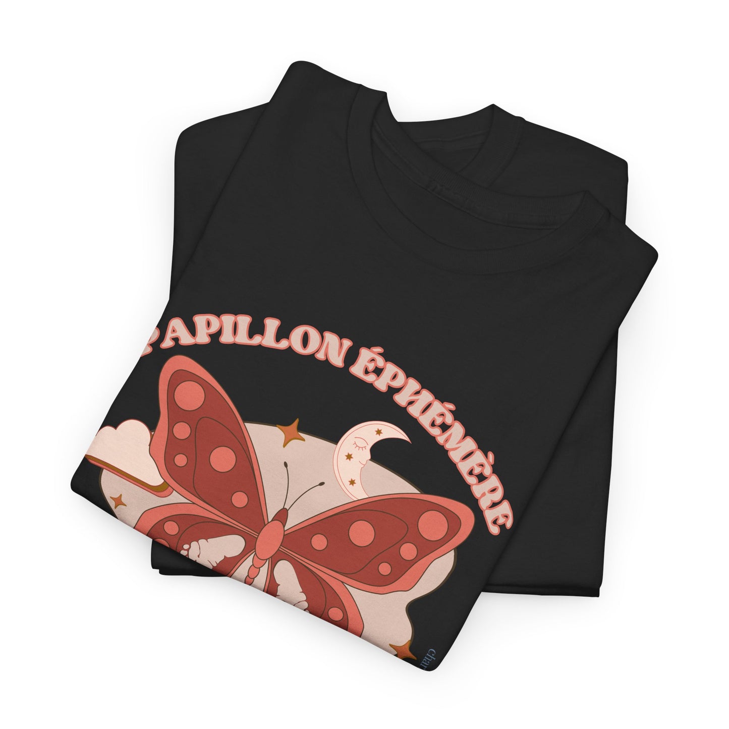 T-shirt à imprimer -PAPILLON ÉPHÉMÈRE AMOUR ÉTERNEL- pour adulte