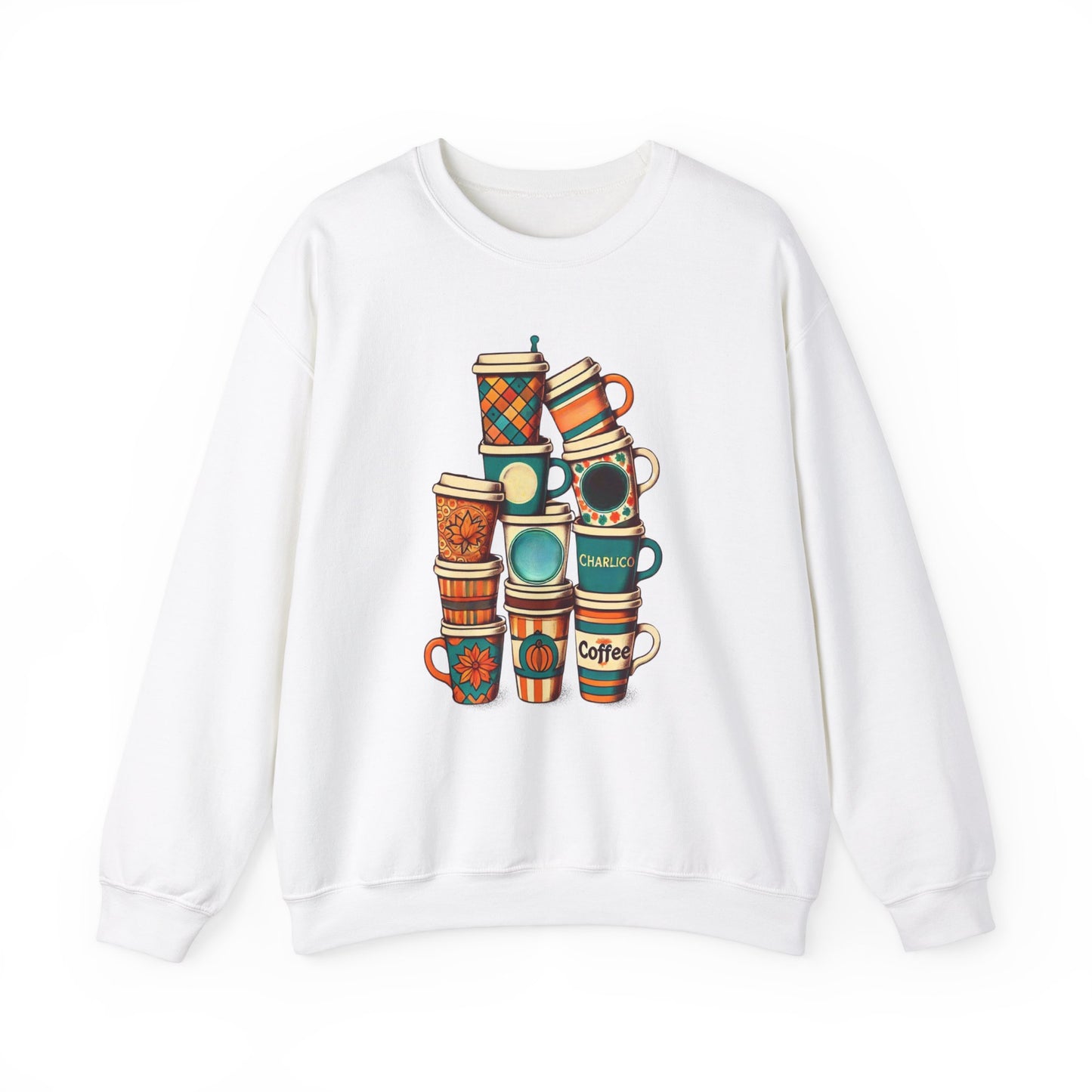 Unisex Adult Printed Crewneck Sweatshirt -CAFÉS-