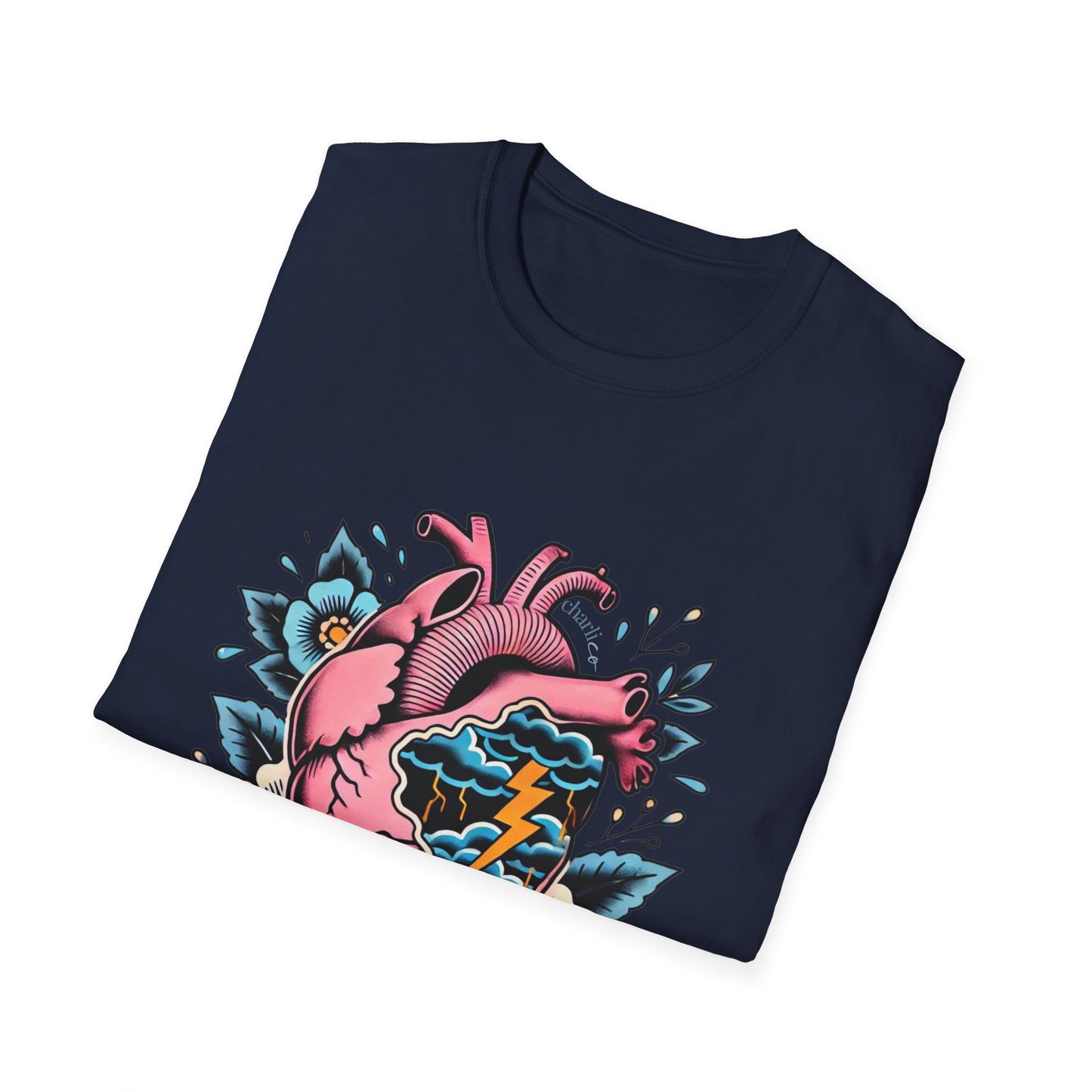 T-Shirt à imprimer -COEUR ENDEUILLÉ- unisexe pour adulte