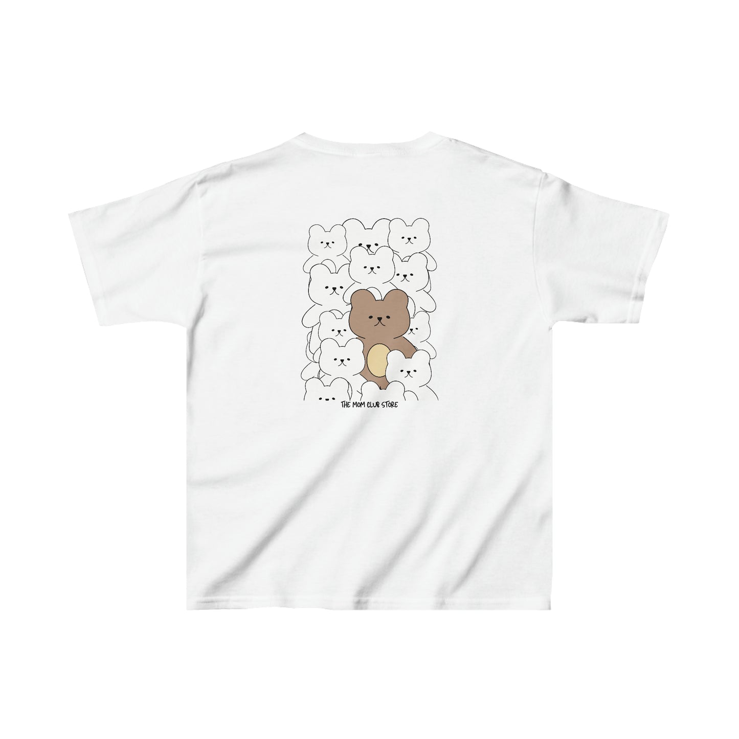 T-shirt à manches courtes à imprimé unisexe ourson pour enfant
