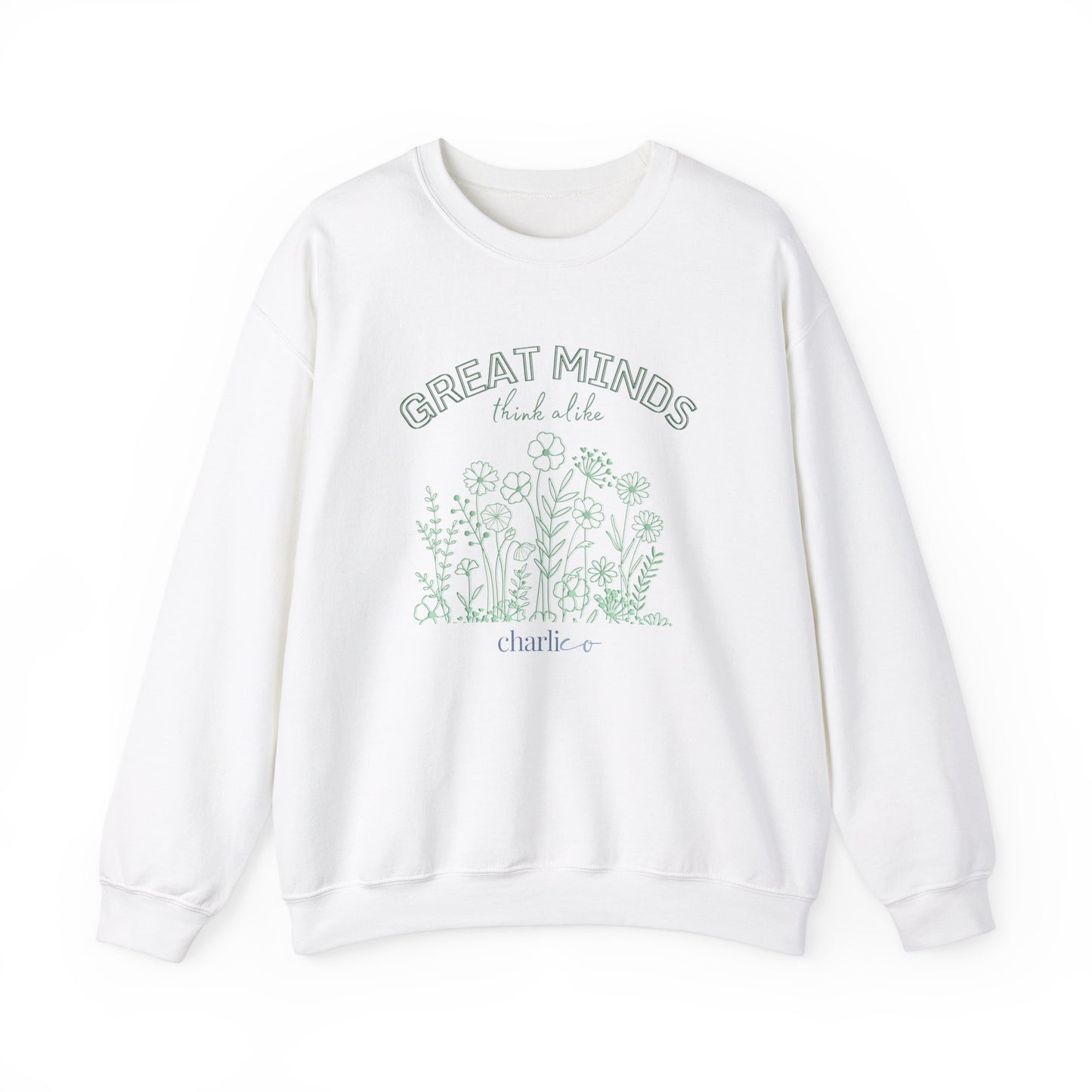 Crewneck Sweatshirt -great minds thing alike- for adults