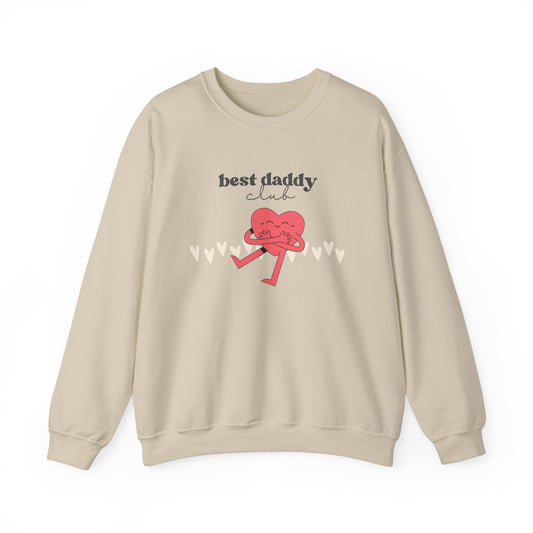 BEST DADDY CLUB love round neck sweatshirt - adult