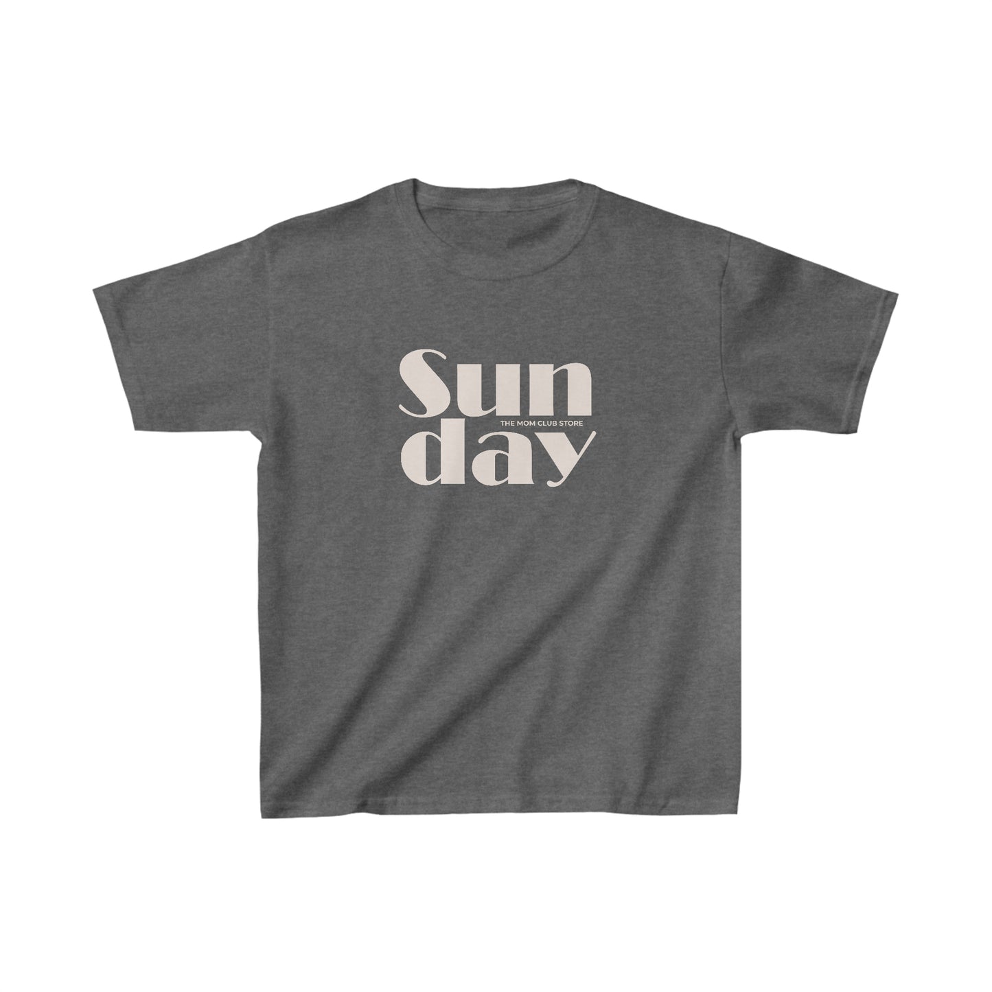 T-shirt à manches courtes à imprimé unisexe SUNDAY pour enfant