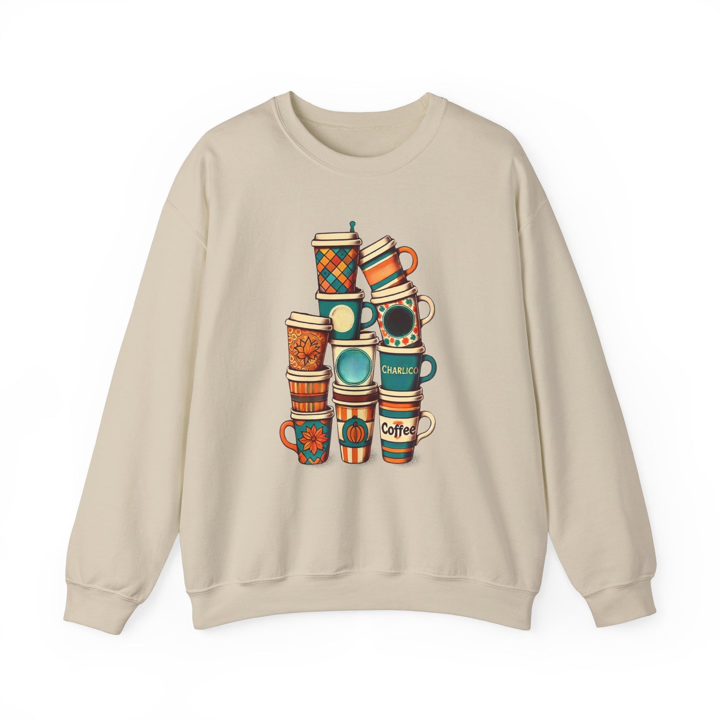 Unisex Adult Printed Crewneck Sweatshirt -CAFÉS-