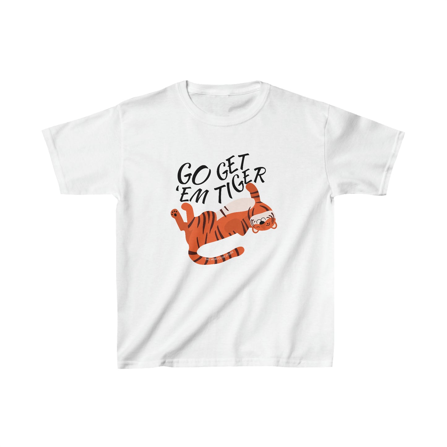 T-shirt à manches courtes à imprimé unisexe go get 'em TIGER pour enfant