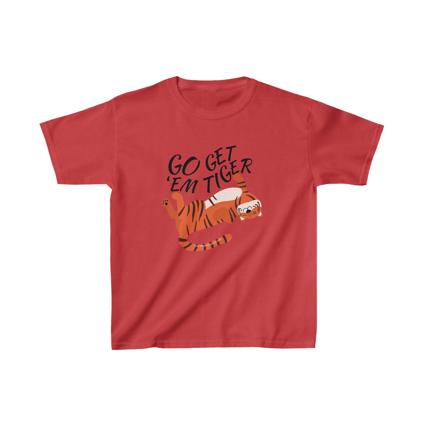 T-shirt à manches courtes à imprimé unisexe go get 'em TIGER pour enfant