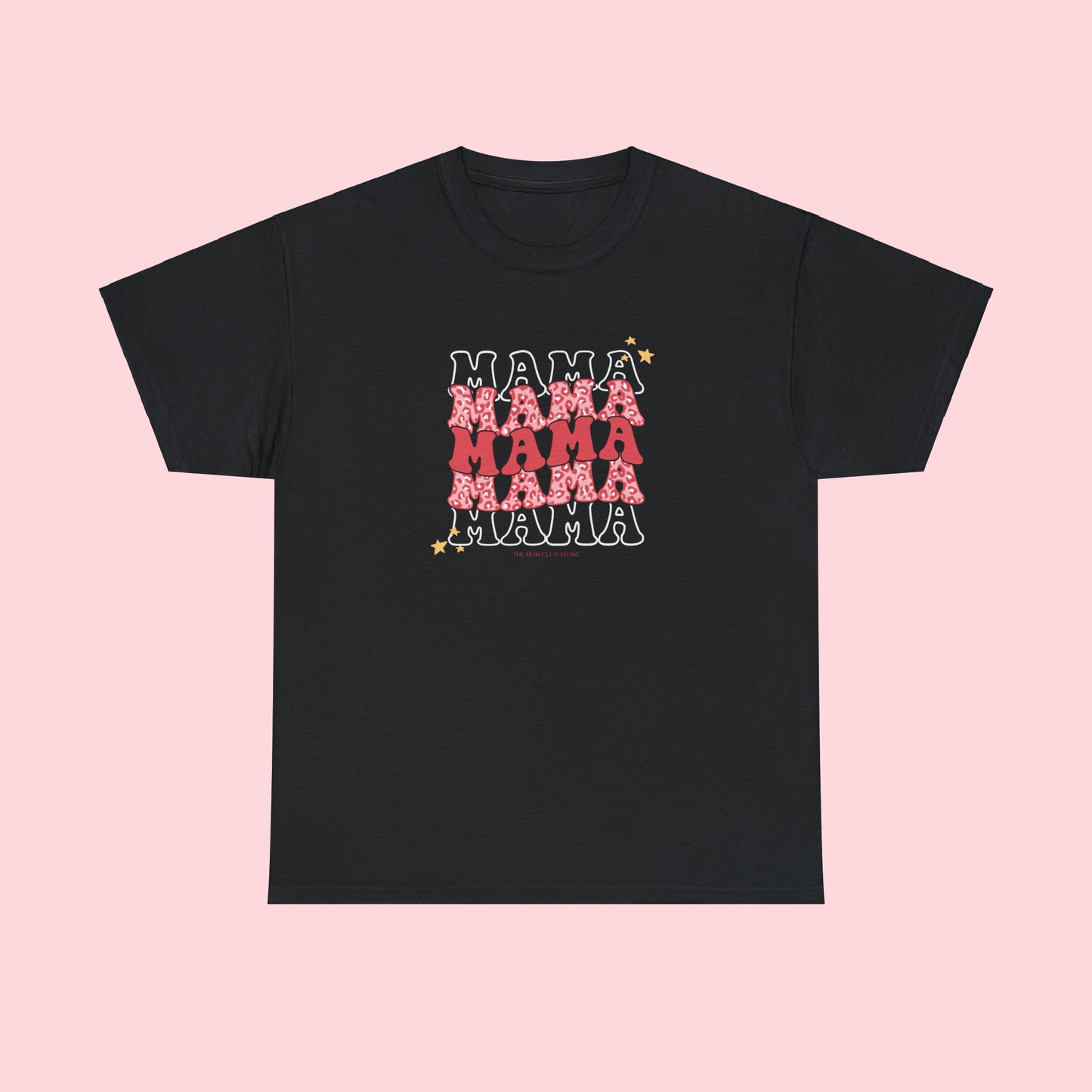 T-shirt MAMA - léopard rose