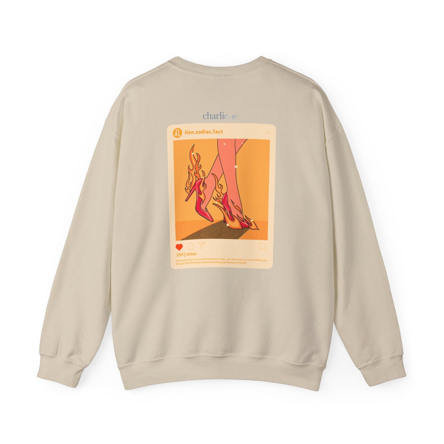 Crewneck sweatshirt -LION- for adults