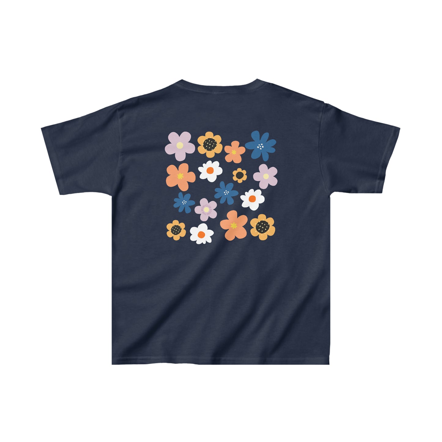 Kids' Unisex Flower Print Short-Sleeve T-Shirt
