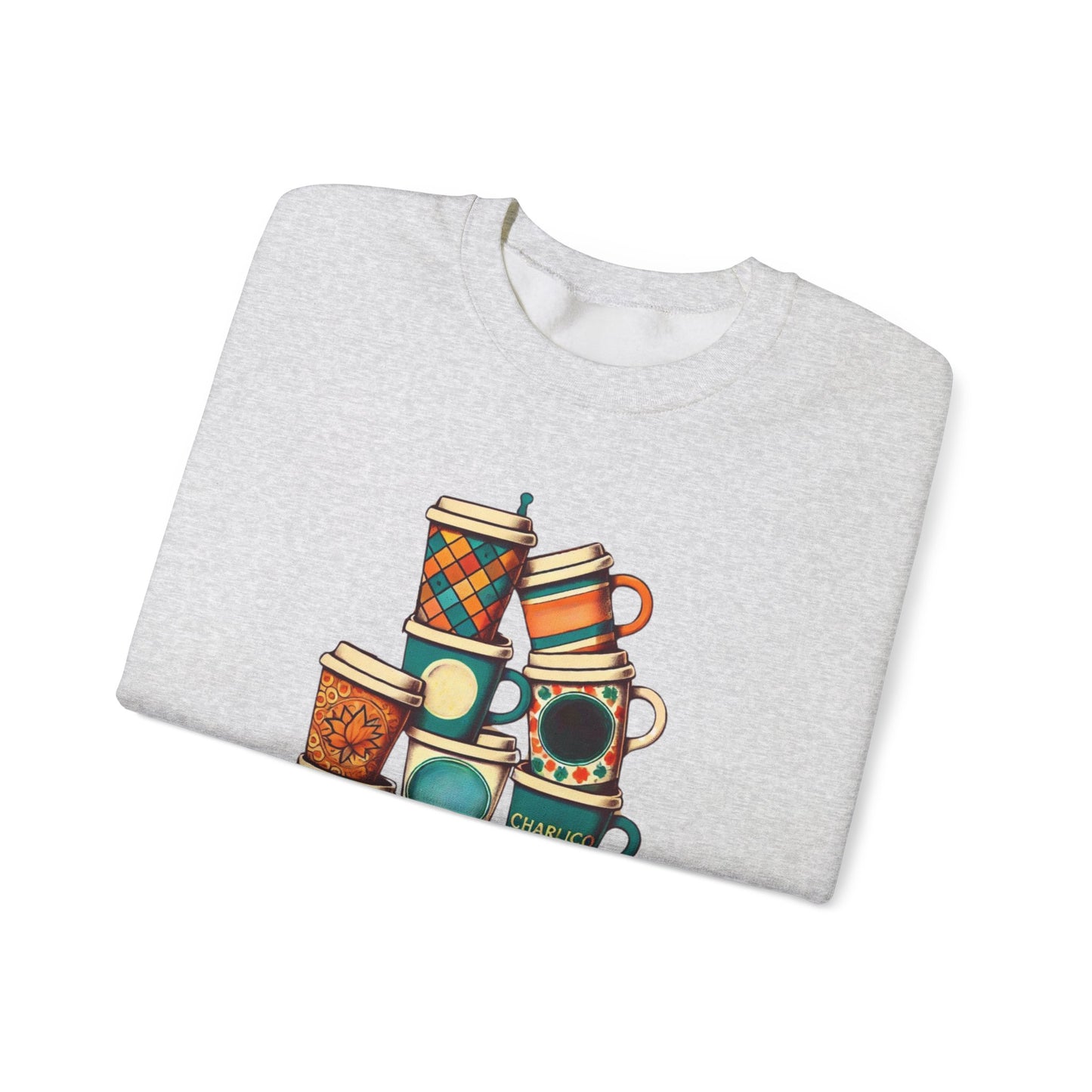 Unisex Adult Printed Crewneck Sweatshirt -CAFÉS-