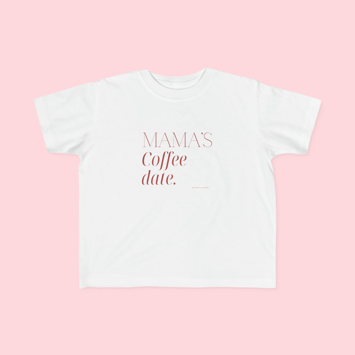 T-shirt à manches courtes à imprimé unisexe MAMA'S coffee date pour toddler