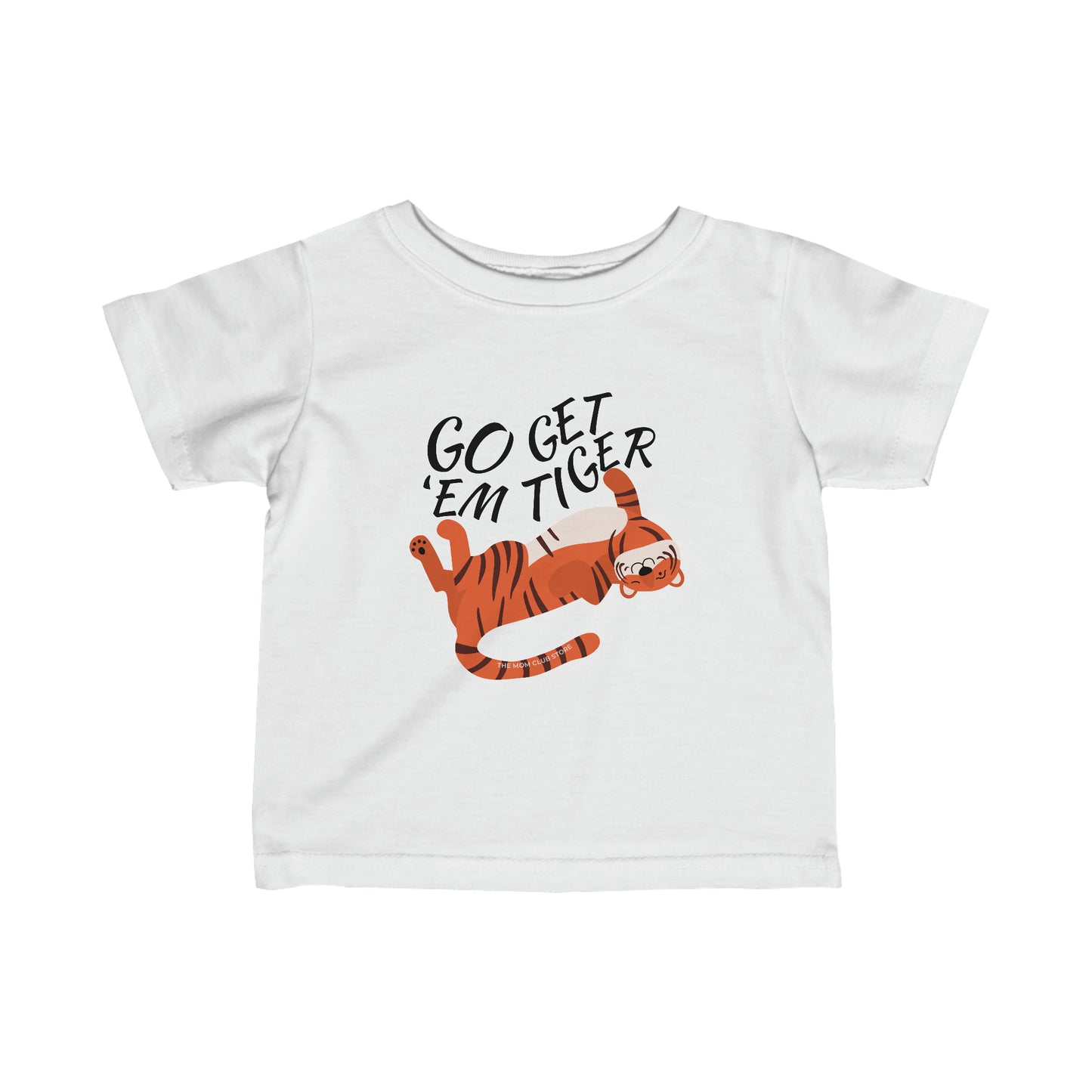 T-shirt à manches courtes à imprimé unisexe  -go get 'em TIGER- pour 6m-24