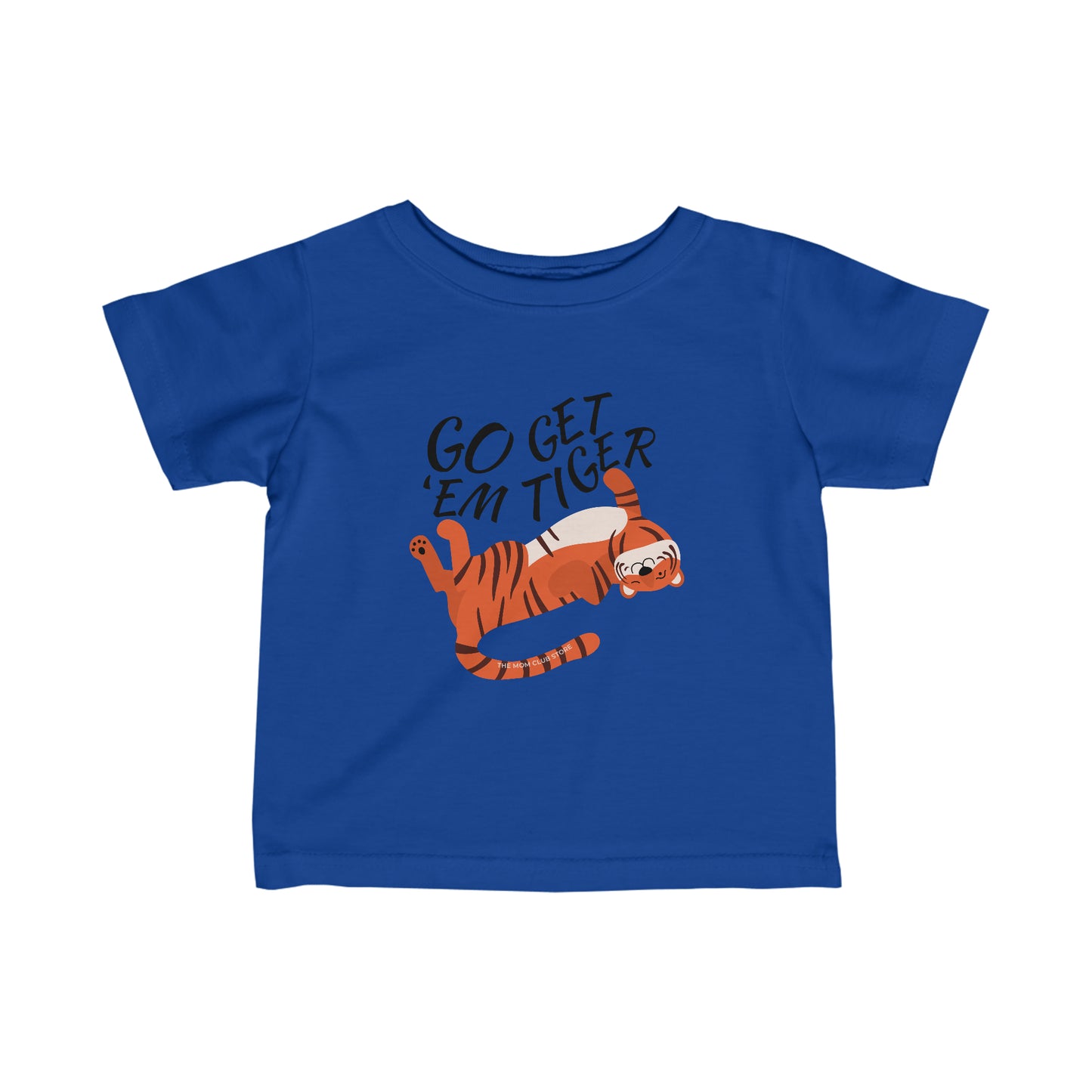 T-shirt à manches courtes à imprimé unisexe  -go get 'em TIGER- pour 6m-24