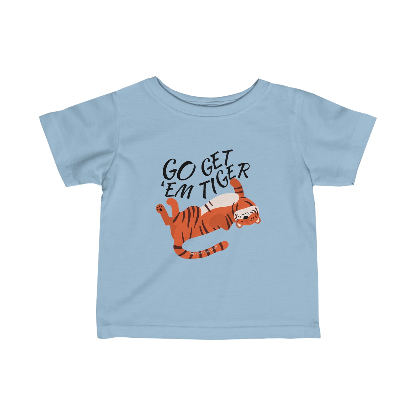 T-shirt à manches courtes à imprimé unisexe  -go get 'em TIGER- pour 6m-24