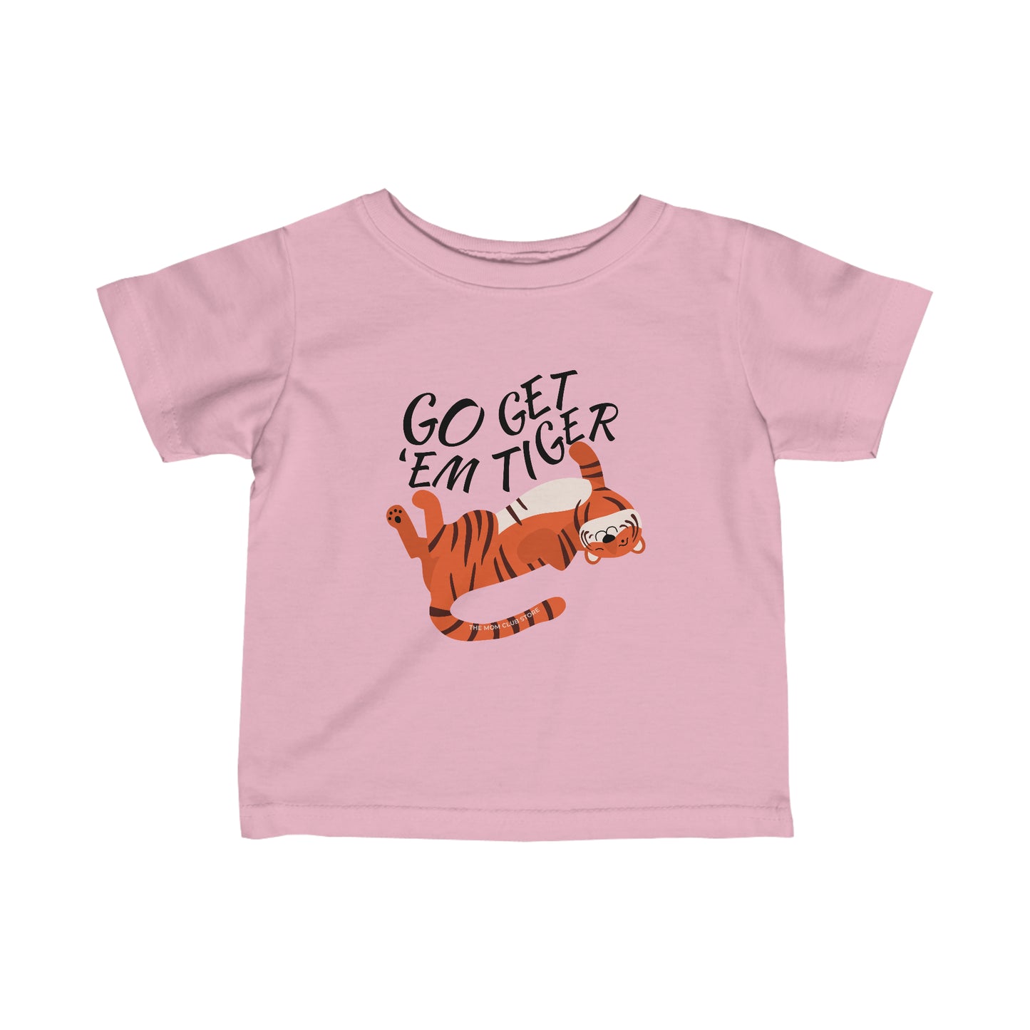 T-shirt à manches courtes à imprimé unisexe  -go get 'em TIGER- pour 6m-24