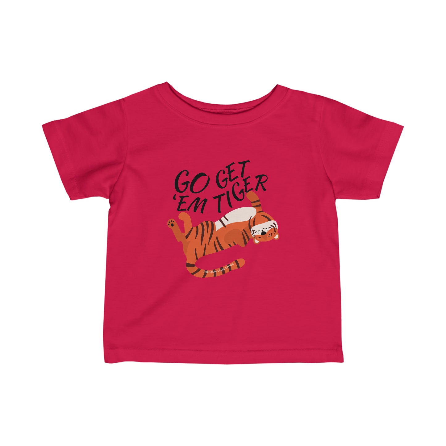 T-shirt à manches courtes à imprimé unisexe  -go get 'em TIGER- pour 6m-24