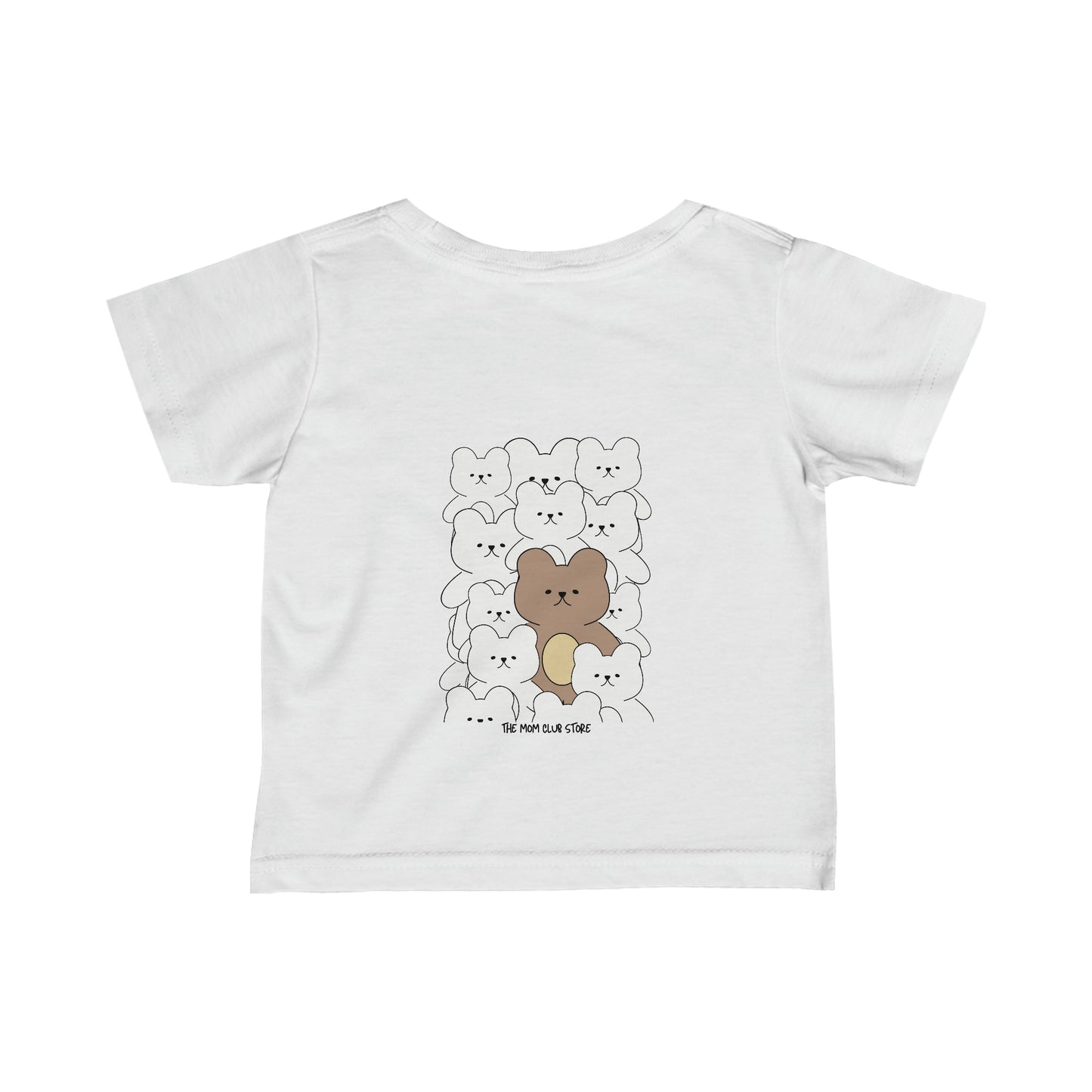 Unisex Teddy Bear Print Short Sleeve T-Shirt for 6m-24m