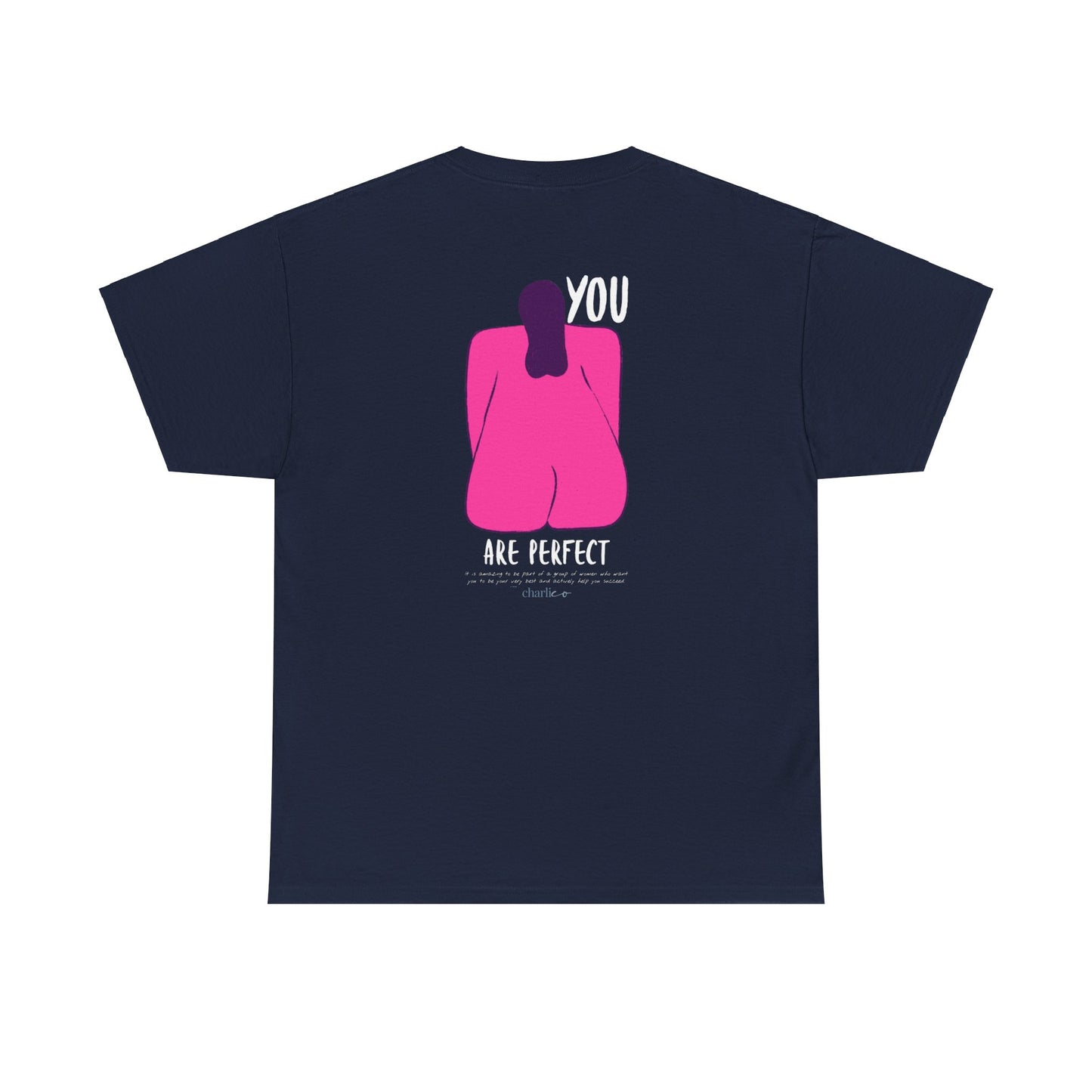 Short-sleeved t-shirt with unisex print -YOU ARE PERFECT- for adults