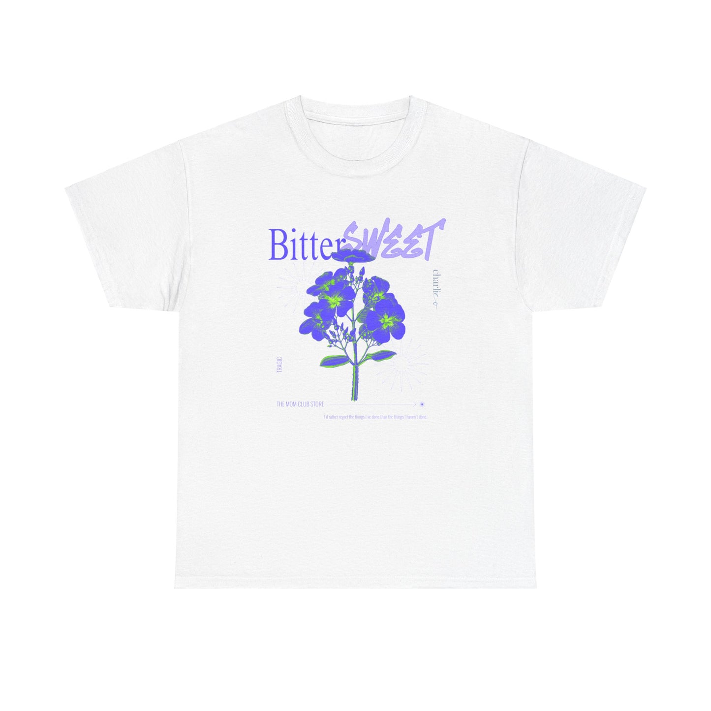 T-shirt à manches courtes à imprimé unisexe -BITTER SWEET- pour adulte
