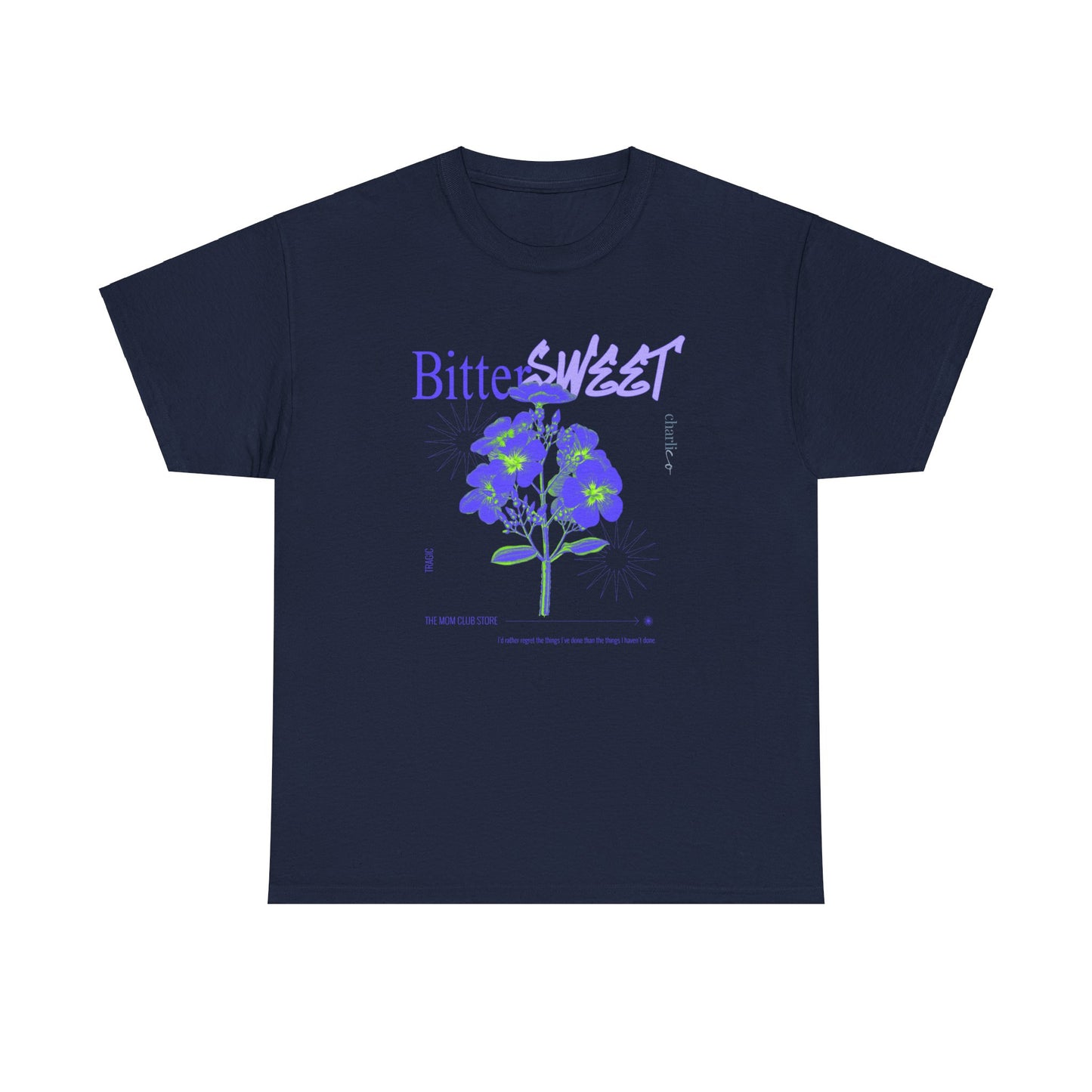 T-shirt à manches courtes à imprimé unisexe -BITTER SWEET- pour adulte