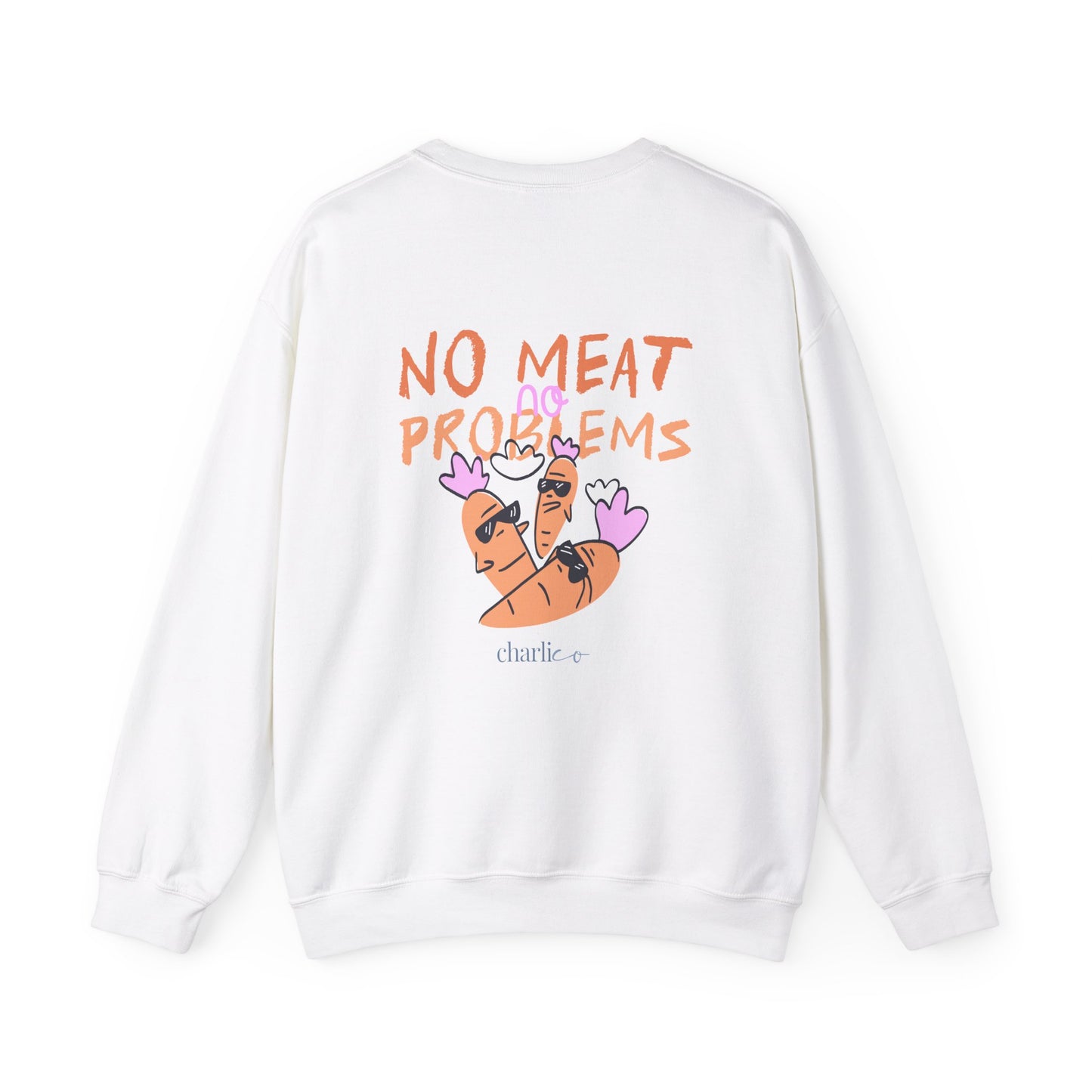 Crewneck sweatshirt -no meat no problem- for adults