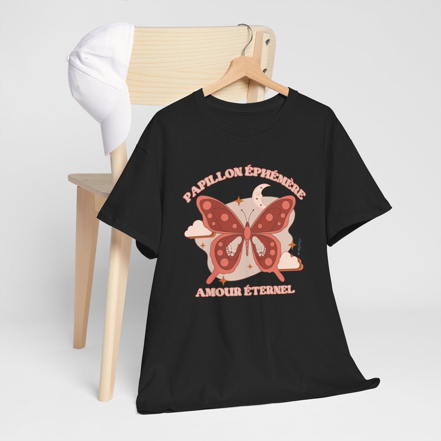 T-shirt à imprimer -PAPILLON ÉPHÉMÈRE AMOUR ÉTERNEL- pour adulte