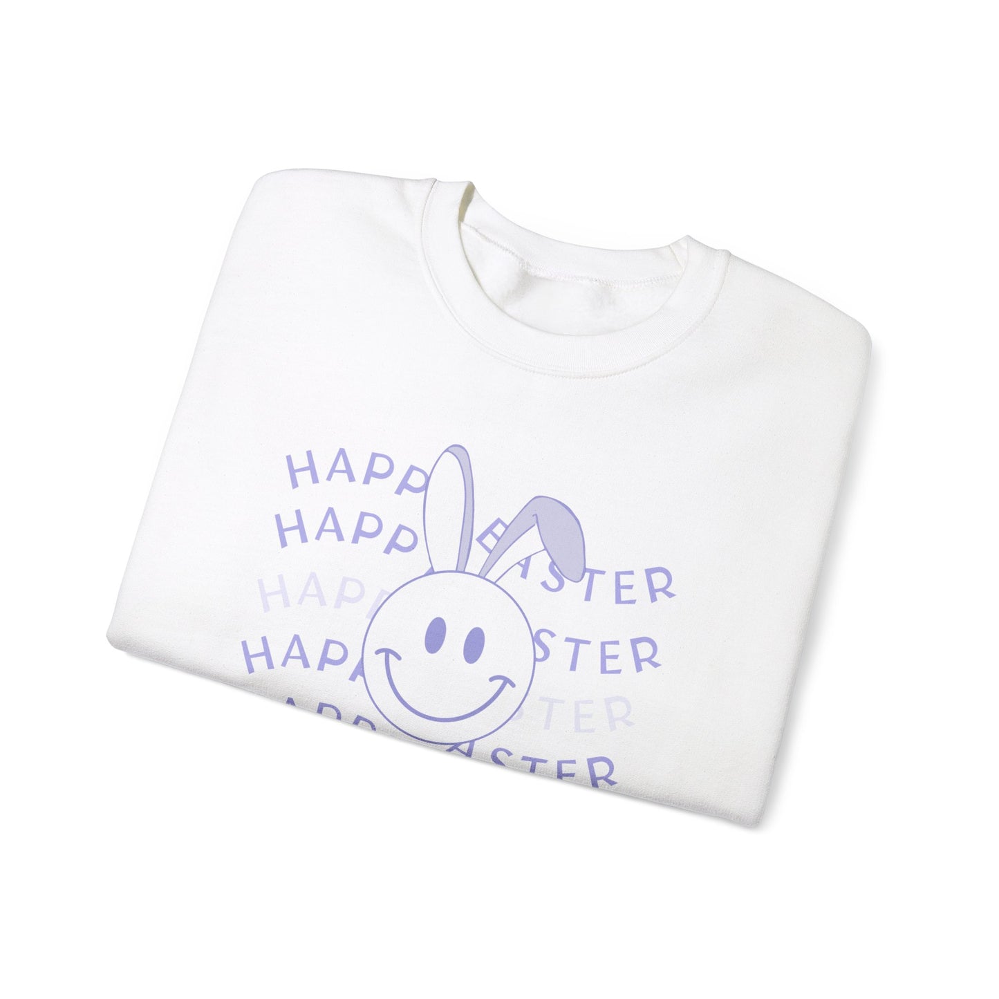 Easter tone-on-tone HAPPY EASTER round-neck sweatshirt - purple - adult