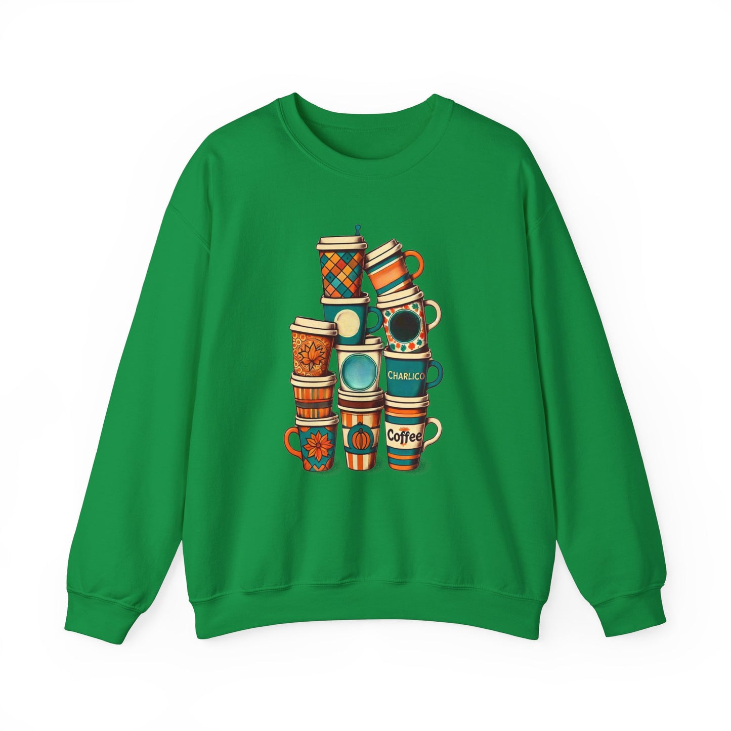 Unisex Adult Printed Crewneck Sweatshirt -CAFÉS-