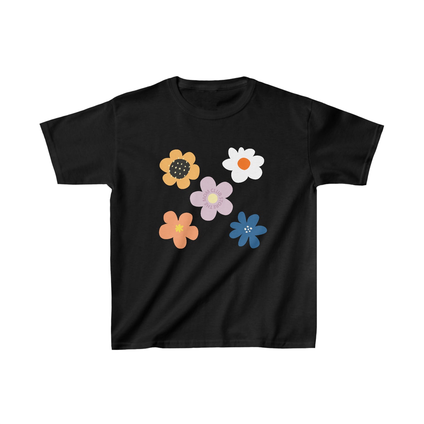 T-shirt à manches courtes à imprimé unisexe flower pour enfant