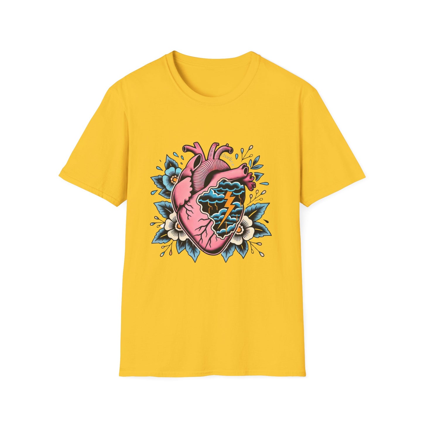 T-Shirt à imprimer -COEUR ENDEUILLÉ- unisexe pour adulte