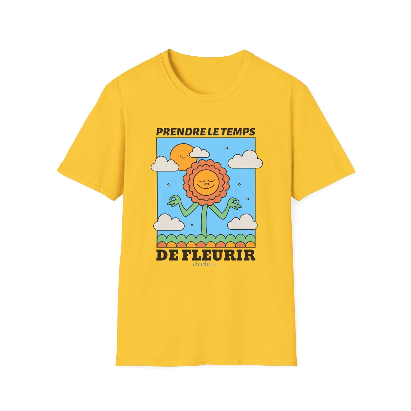 T-Shirt à imprimer -PRENDRE LE TEMPS DE FLEURIR- pour adulte