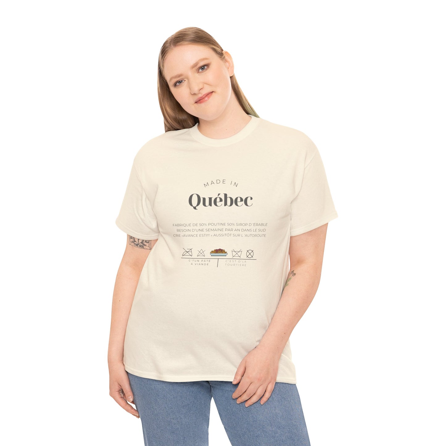 Humorous t-shirt about Quebec, made in Quebec, adult