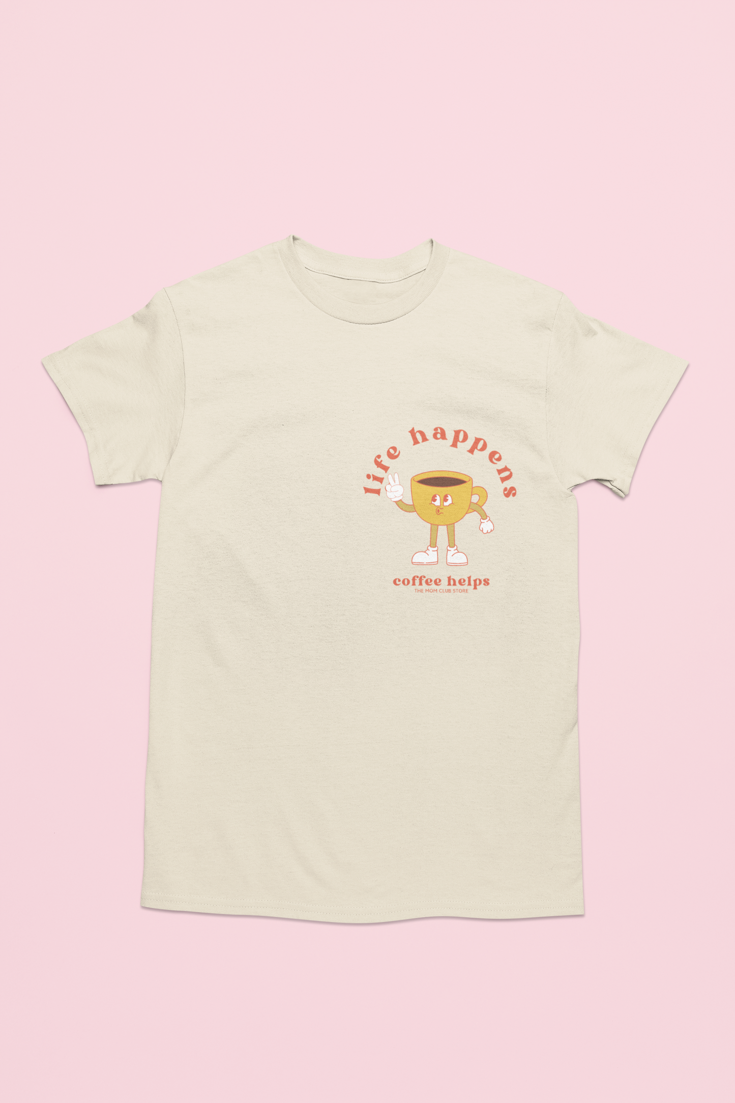 T-shirt LIFE HAPPENS COFFEE helps - adulte