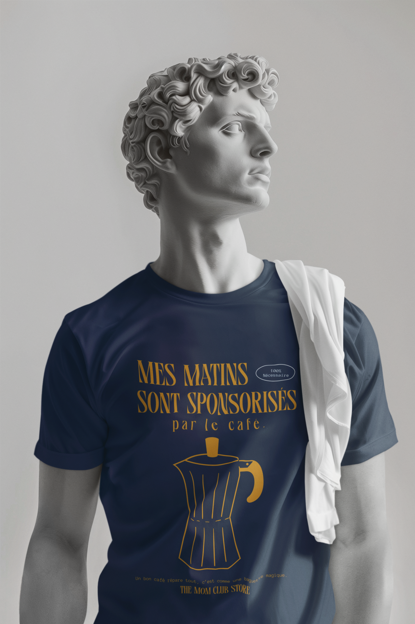 Printed t-shirt -my mornings are sporadized BY COFFEE- for adults