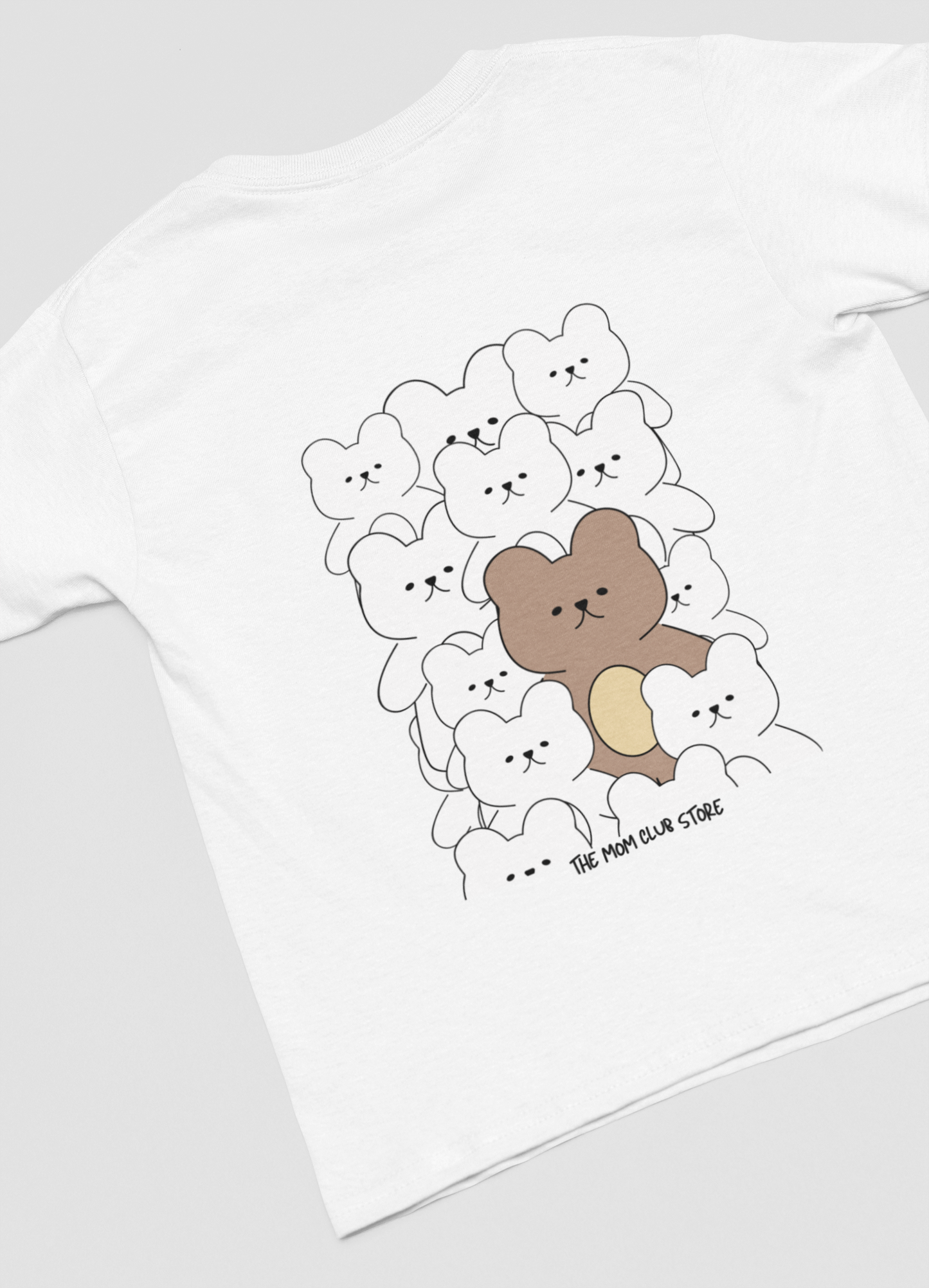 T-shirt à manches courtes à imprimé unisexe ourson pour enfant