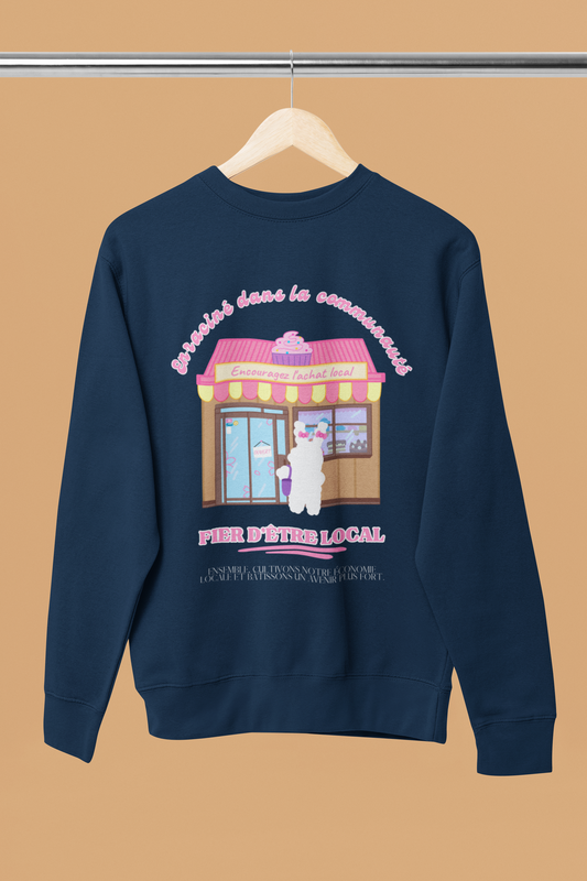 ENCOURAGE LOCAL crewneck sweatshirt for adults